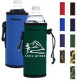 Drawstring Premium Foam Beverage Insulator with Clip - Screen Printed